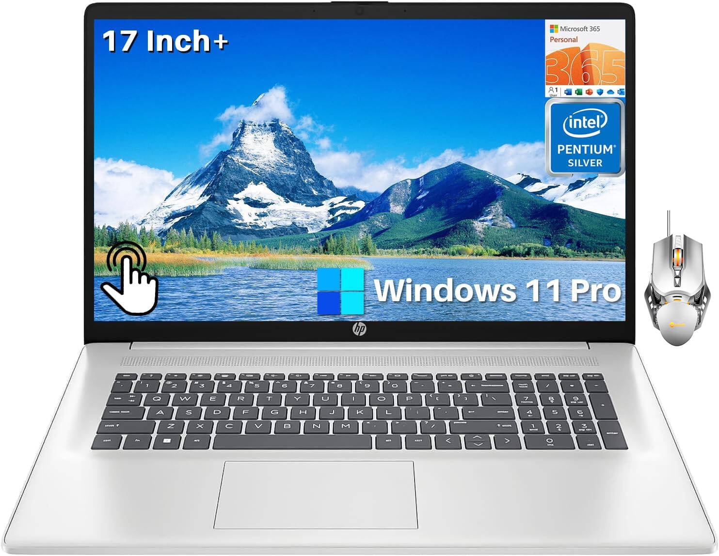 Best 17 Touchscreen Laptops HP 17 Touchscreen Laptop, 17.3” HD+ Touch Screen Business Laptop, Intel