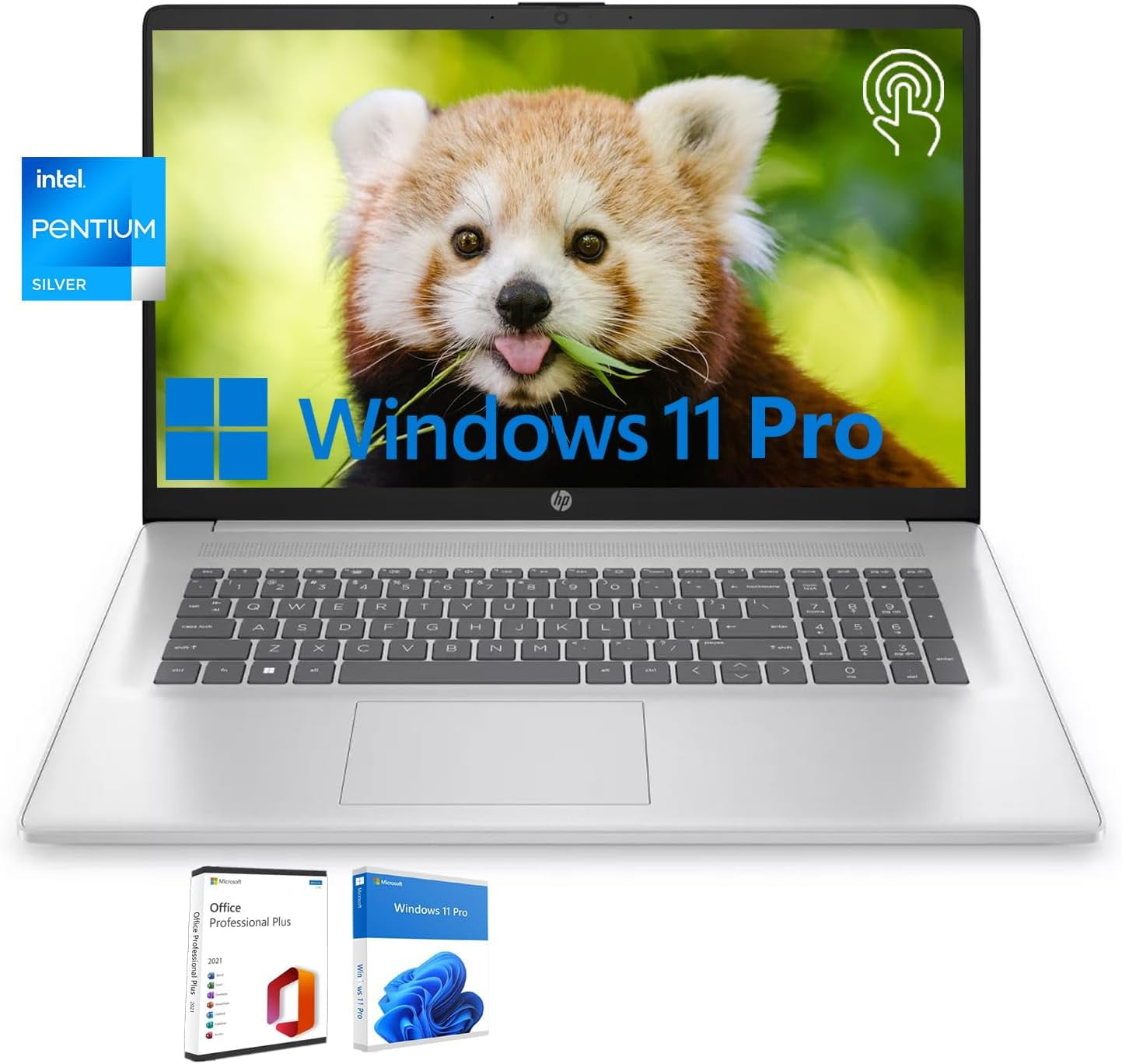 Best 17 Touchscreen Laptops HP 17 Touchscreen Laptop for Business, 17.3” HD+ Display, Intel Pentium