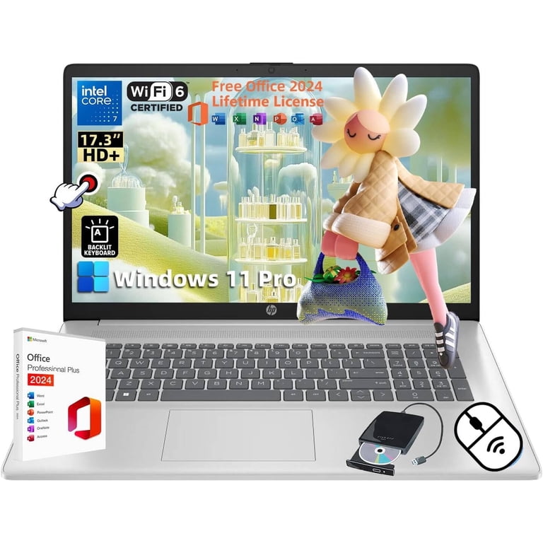 HP 17 Touchscreen Laptop Business - Ms Office 2024 & Windows 11
