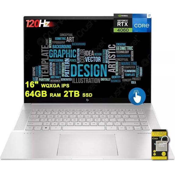 HP 17 Touchscreen Laptop Computer - 17.3” HD+ Display, AMD Ryzen 5 7530U Processor (Beats i7-1165G7), 16GB RAM, 1TB SSD, BrightView, Wi-Fi 6, HDMI, Windows 11 Pro