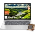thumbnail image 1 of HP 17 inch Business Laptop Computer, 17.3" HD+ Touchscreen, AMD Ryzen 5 7530U, 16GB RAM, 512GB SSD, Wi-Fi 6, Bluetooth, Numeric Keypad, Brightview, Windows 11 Pro, 1 of 9