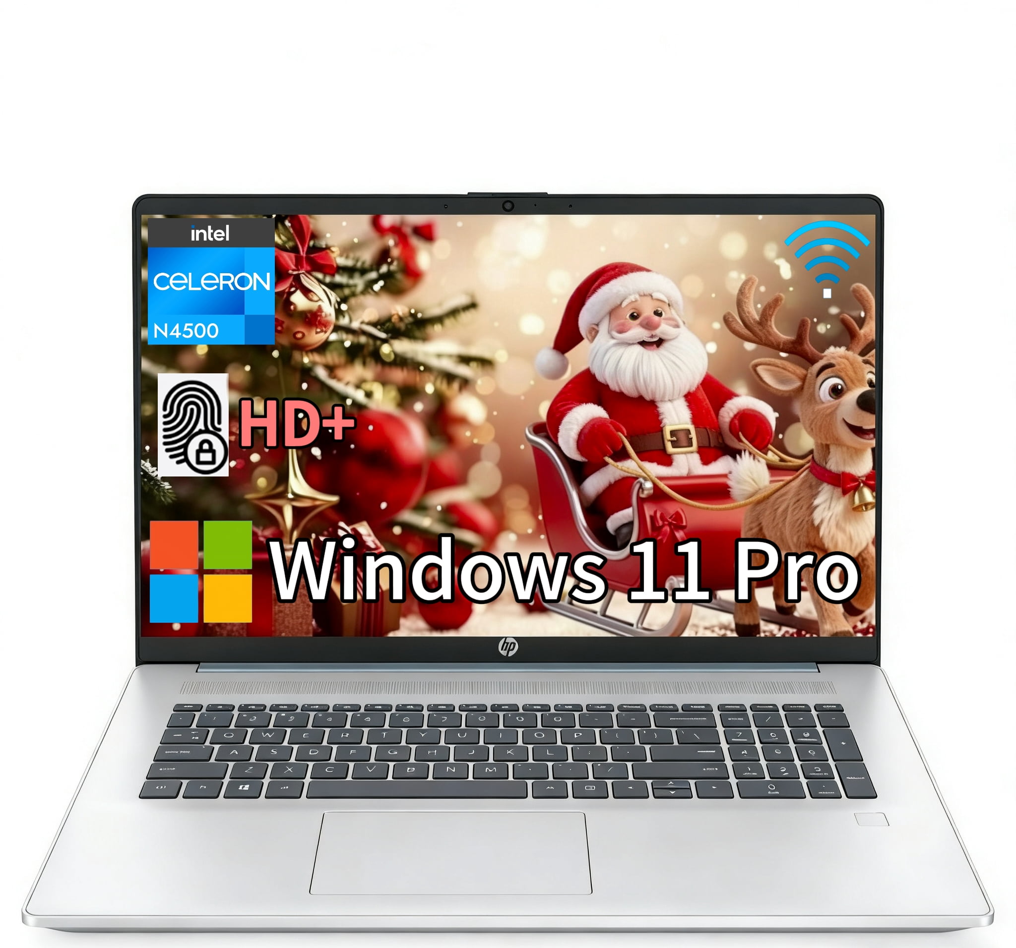 HP 17 inch Laptop for Business and Student, 17.3" HD+, Intel Celeron N4500, 4GB RAM, 256GB SSD,Intel UHD Graphics,IPS, Wi-Fi6, Numeric Keypad, Windows 11 Pro,Moonlight Blue