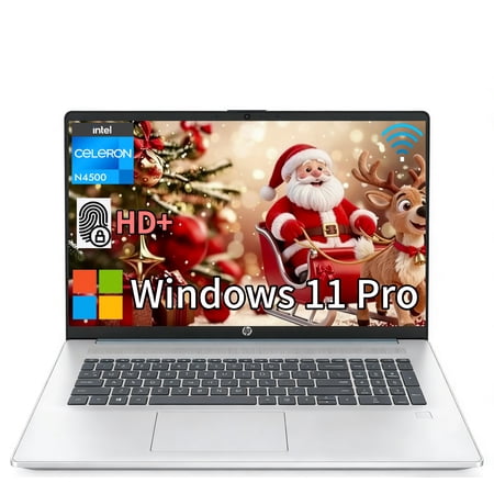 HP 17 inch Laptop for Business and Student, 17.3" HD+, Intel Celeron N4500, 4GB RAM, 256GB SSD,Intel UHD Graphics,IPS, Wi-Fi6, Numeric Keypad, Windows 11 Pro,Moonlight Blue