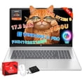 thumbnail image 1 of HP 17 inch Laptop for Business and Students, AMD Ryzen 5 7430U(6-core), 16GB RAM, 512GB SSD, 17.3" FHD IPS Display, Wi-Fi 6, Windows 11 Pro, Natural Silver, 1 of 8