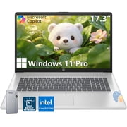 HP 17-inch Laptop, Intel 13th Gen i5-1334U, 8GB RAM, 256GB SSD, Windows 11 Pro, 17.3" FHD Display, Backlit KB, Fingerprint Reader, Numeric Keypad, Wi-Fi 6