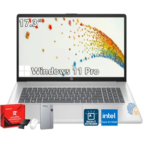 HP 17-inch Laptop, Intel i5-1334U 10-Core, 20GB RAM, 512GB SSD, Win 11 Pro, Backlit Keyboard, Fingerprint Reader