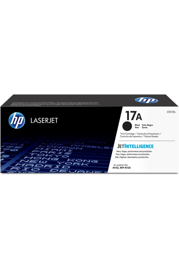 HP 17A Black Original LaserJet Toner Cartridge, ~1,600 pages, CF217A