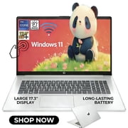 HP 17t Laptop, 17.3 HD + Touchscreen , Intel Core i7-1355U, Intel Iris Xe Graphics, 8GB RAM, 512GB SSD, Webcam,Backlit KB, Wi-Fi 6,Windows 11 Pro, Silver