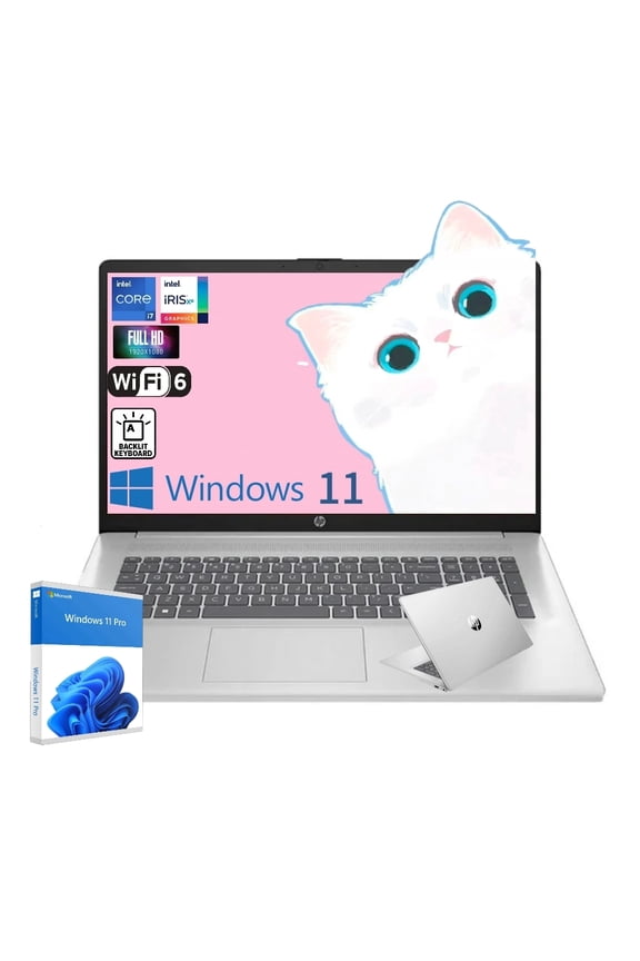 HP 17t Performance Business Laptop, 17.3" FHD Display, Intel Core i7-1355U,16GB RAM, 512GB SSD,HDMI, Wi-Fi 6, Windows 11 Pro, Silver
