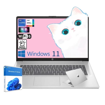 HP 17t Performance Business Laptop, 17.3" FHD Display, Intel Core i7-1355U,32GB RAM, 1TB SSD,HDMI, Wi-Fi 6, Windows 11 Home, Silver