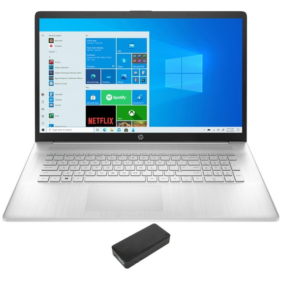 HP 17t-cn000 Entertainment Laptop (Intel i5-1135G7 4-Core, 17.3in 60Hz Full HD (1920x1080), NVIDIA MX450, 16GB RAM, 2TB PCIe SSD + 1TB HDD, Wifi, HDMI, Win 11 Pro) with DV4K Dock