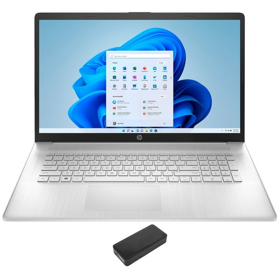 HP 17t-cn200 Home/Business Laptop (Intel i7-1255U 10-Core, 17.3in 60Hz Full HD (1920x1080), Intel Iris Xe, 16GB RAM, 1TB HDD, Backlit KB, Wifi, Win 11 Home) with DV4K Dock