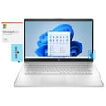 thumbnail image 1 of HP 17z-cp000 Home & Business Laptop (AMD Ryzen 5 5500U 6-Core, 17.3" 60Hz Touch HD+ (1600x900), AMD Radeon, 16GB RAM, 256GB PCIe SSD + 2TB HDD, Wifi, Win 10 Pro) with Microsoft 365 Personal , Hub, 1 of 7