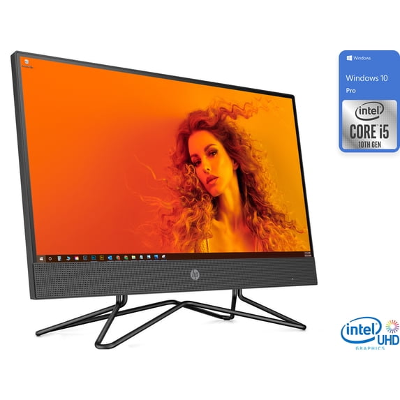 HP 200 G4 All-in-One, 21.5" FHD Display, Intel Core i5-10210U Upto 4.2GHz, 8GB RAM, 128GB SSD, DVDRW, HDMI, Card Reader, Wi-Fi, Bluetooth, Windows 10 Pro