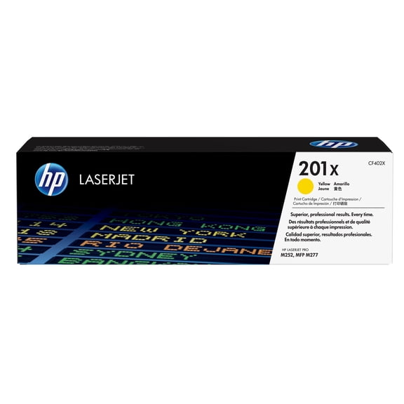 HP 201X High Yield Yellow Original LaserJet Toner Cartridge, ~2,300 pages,