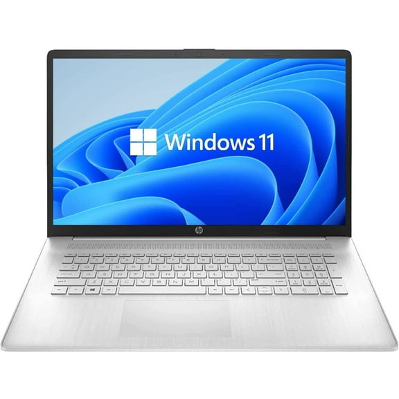 HP 2022 17 Notebook Laptop, 17.3" HD Display, 11th Gen Intel Core i3-1115G4 Processor, 8GB DDR4 RAM, 256GB PCIe SSD, Webcam, HDMI, Wi-Fi, Bluetooth, Windows 11 Home, Silver