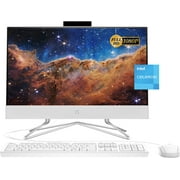 HP 2022 All-in-One Desktop, 21.5" FHD Display, Intel Celeron J4025 Processor, 16GB RAM, 512GB PCIe SSD, Webcam, WiFi, HDMI, RJ-45, Wired Keyboard&Mouse, Windows 11 Home, White