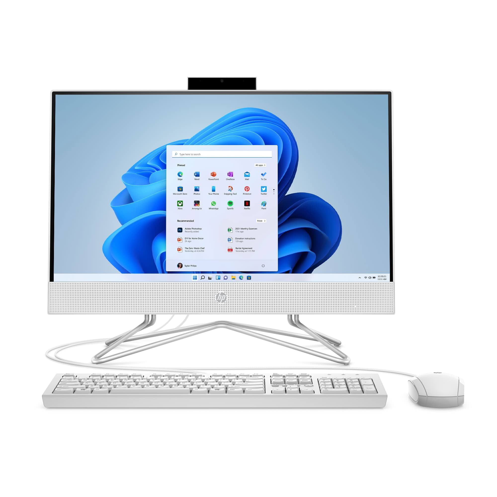 HP 2022 Newest 22-inch FHD All-in-One Desktop Computer Dual-Core AMD ...