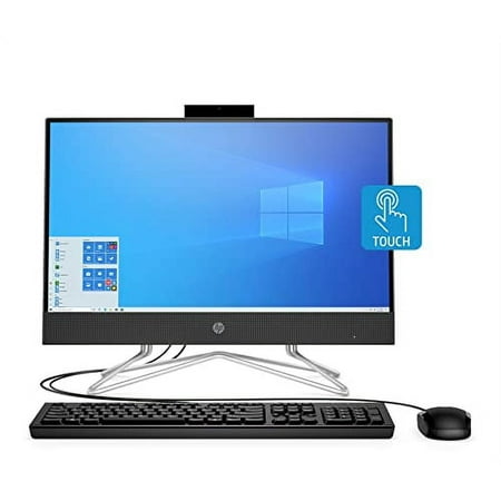 HP 2022 Newest 22-inch FHD IPS Touchscreen All-in-One Desktop Computer - Dual-Core AMD Ryzen 3 3250U - 20GB DDR4 RAM-512GB SSD - DVD-RW - WiFi Bluetooth - Windows 10 Pro - Black w/RATZK 32GB USB