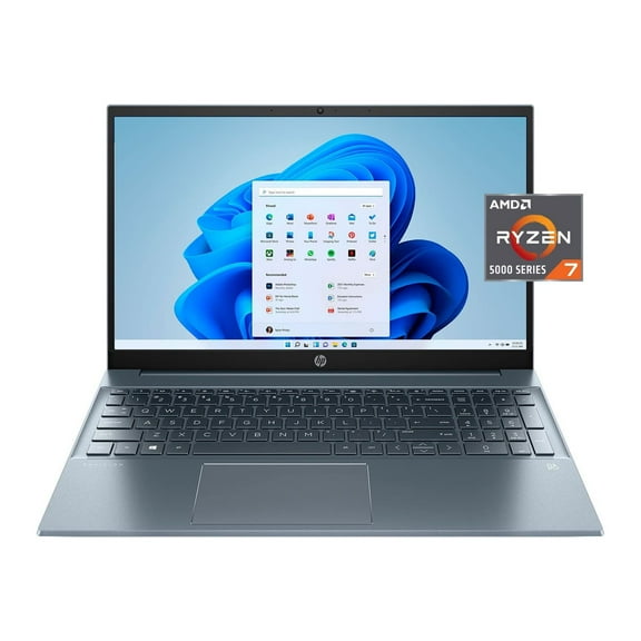 HP 2022 Pavilion 15.6" FHD IPS Micro-Edge Laptop AMD 8-Core Ryzen 7 5700U Radeon Graphics 24GB RAM DDR4 512GB NVMe SSD USB-C WiFi AX Bluetooth HDMI 2.0 Webcam Windows 10 Pro w/RE USB