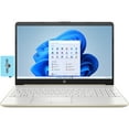 thumbnail image 1 of HP 2023 Everyday Value Gold Laptop 15.6in FHD (1920x1080) (Intel Celeron N4120 4-Core, Intel UHD 600, 16GB RAM, 1TB  HDD, WiFi, BT, HD Webcam, RJ-45, Win 11 Home) with Dockztorm Hub, 1 of 6