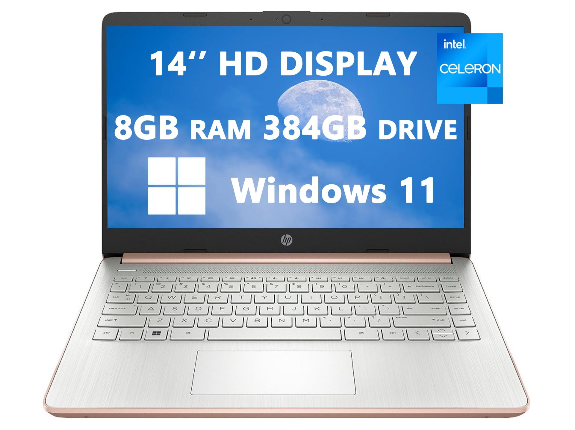 HP 2024 14 HD LED Display Laptop, Intel Celeron N4120(4-core), 8GB RAM ...