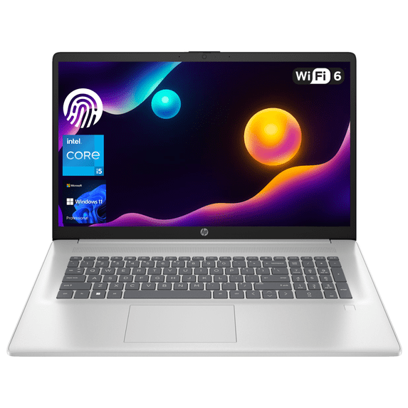 HP 2024 17.3" FHD Business Laptop, Intel Core i5-1334U, 32GB RAM, 1TB PCIe SSD, Fingerprint Reader, Backlit KB, Webcam, Wi-Fi 6, HDMI, W11P, Silver