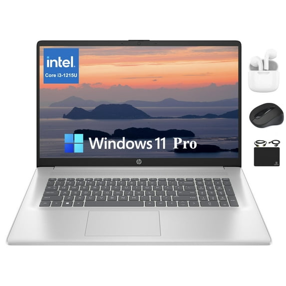 HP 2024 17 Pavilion Laptop, 17.3'' FHD IPS Anti-Glare Display, 6-Core Intel i3-1215U, 32GB RAM, 1TB SSD, Wi-Fi, Privacy Camera, Fast Charge, Long Battery, Windows 11 Pro +HubxcelAccessory