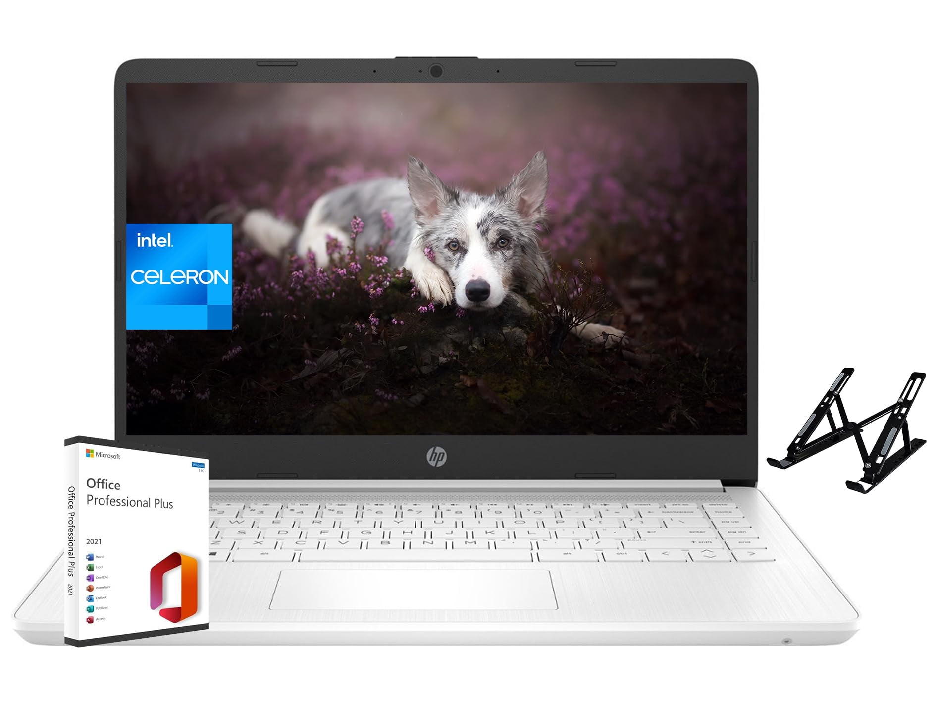 HP 2024 Laptop, 14" Display, Intel Celeron N4120, 4GB RAM, 64GB eMMC