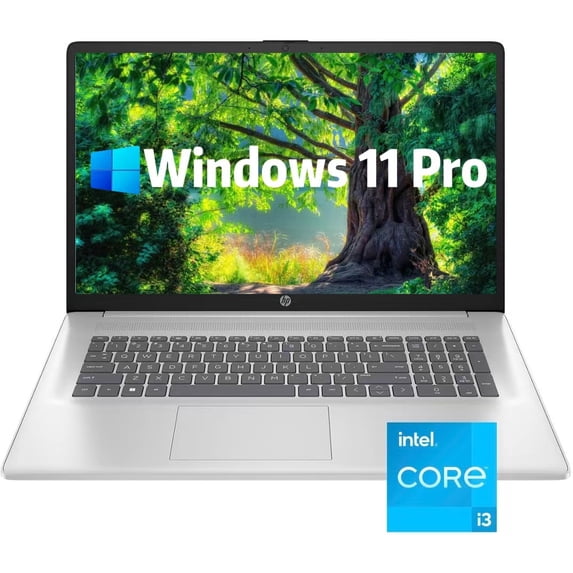HP 2024 Newest 17.3" FHD Laptop,Intel Core i3-1215U, 8GB RAM, 512GB SSD, Webcam, HDMI, Bluetooth, Wi-Fi,Windows 11 Pro in S ModeSilver
