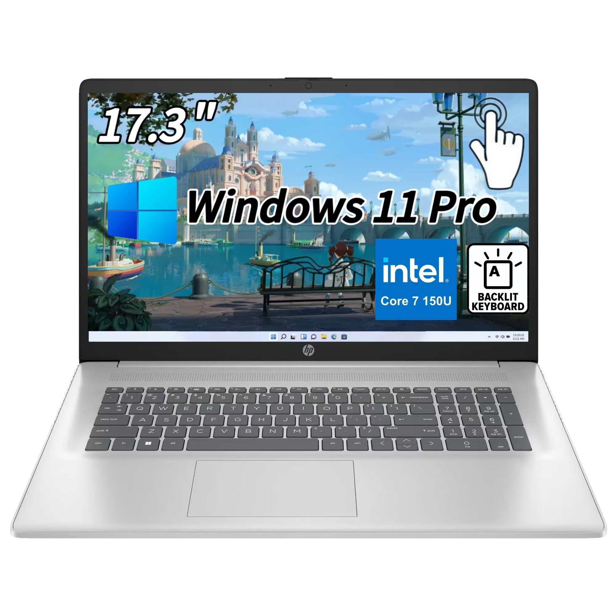 HP 17 Laptop, 17.3'' HD+ Touchscreen Intel i7-1165G7, 32GB