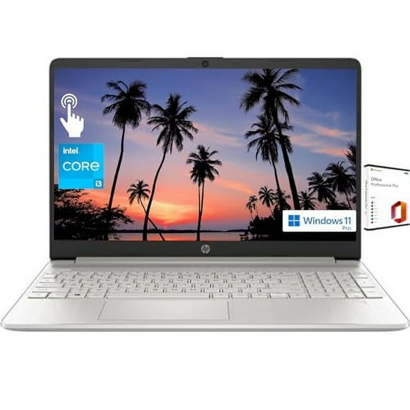 HP 2024 Newest Business Laptop, 15.6" Touch Display, i3-1215U Processor(6-core), 8GB RAM, 256GB SSD, Intel UHD GPU, HD Webcam, Wi-Fi, Windows 11 Pro, with Microsoft Office Lifetime License