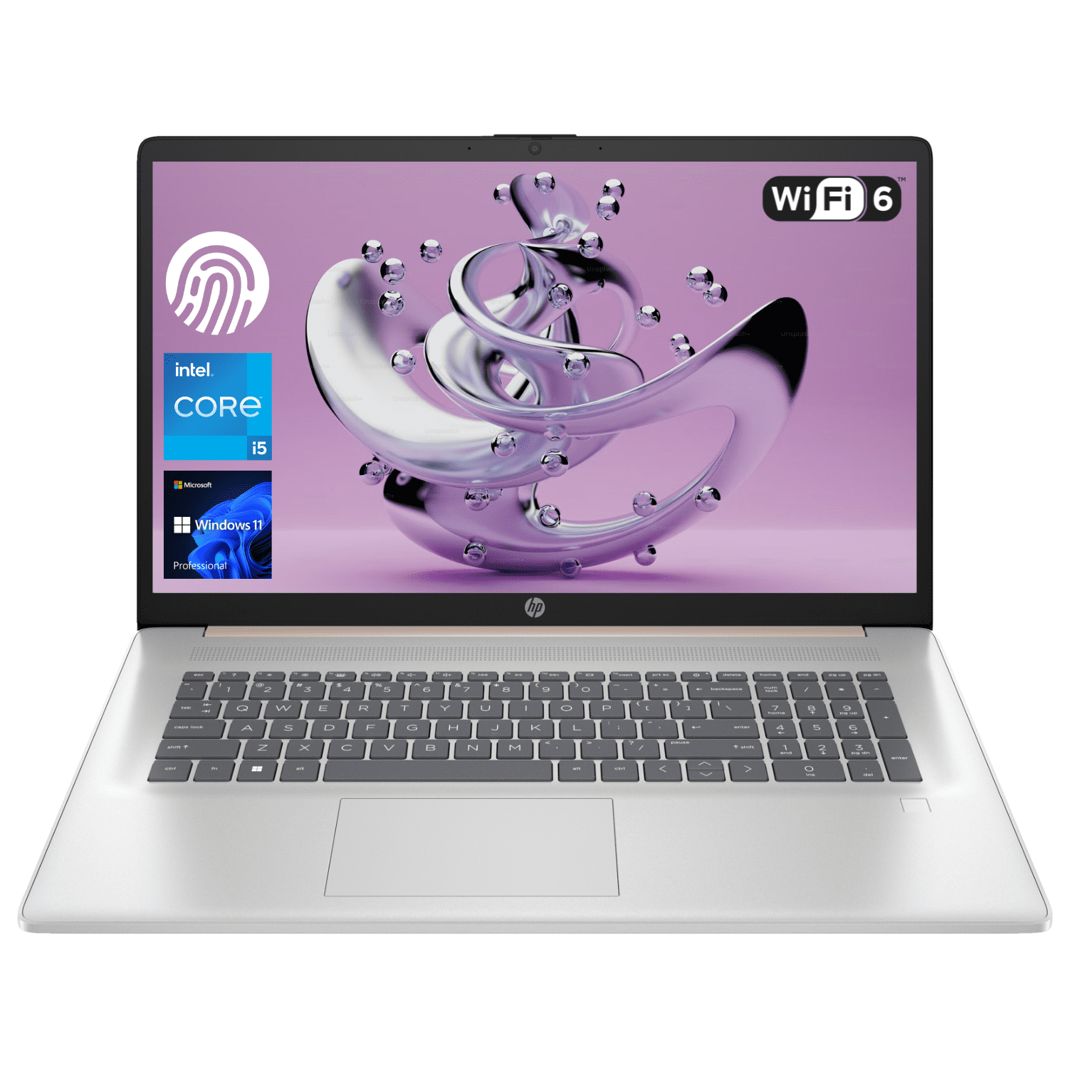HP 2024 i5 17.3" FHD Business Laptop, Intel Core i5-1334U, 16GB RAM, 2TB PCIe SSD, Fingerprint Reader, Backlit KB, Webcam, Wi-Fi 6, W11P, Rose