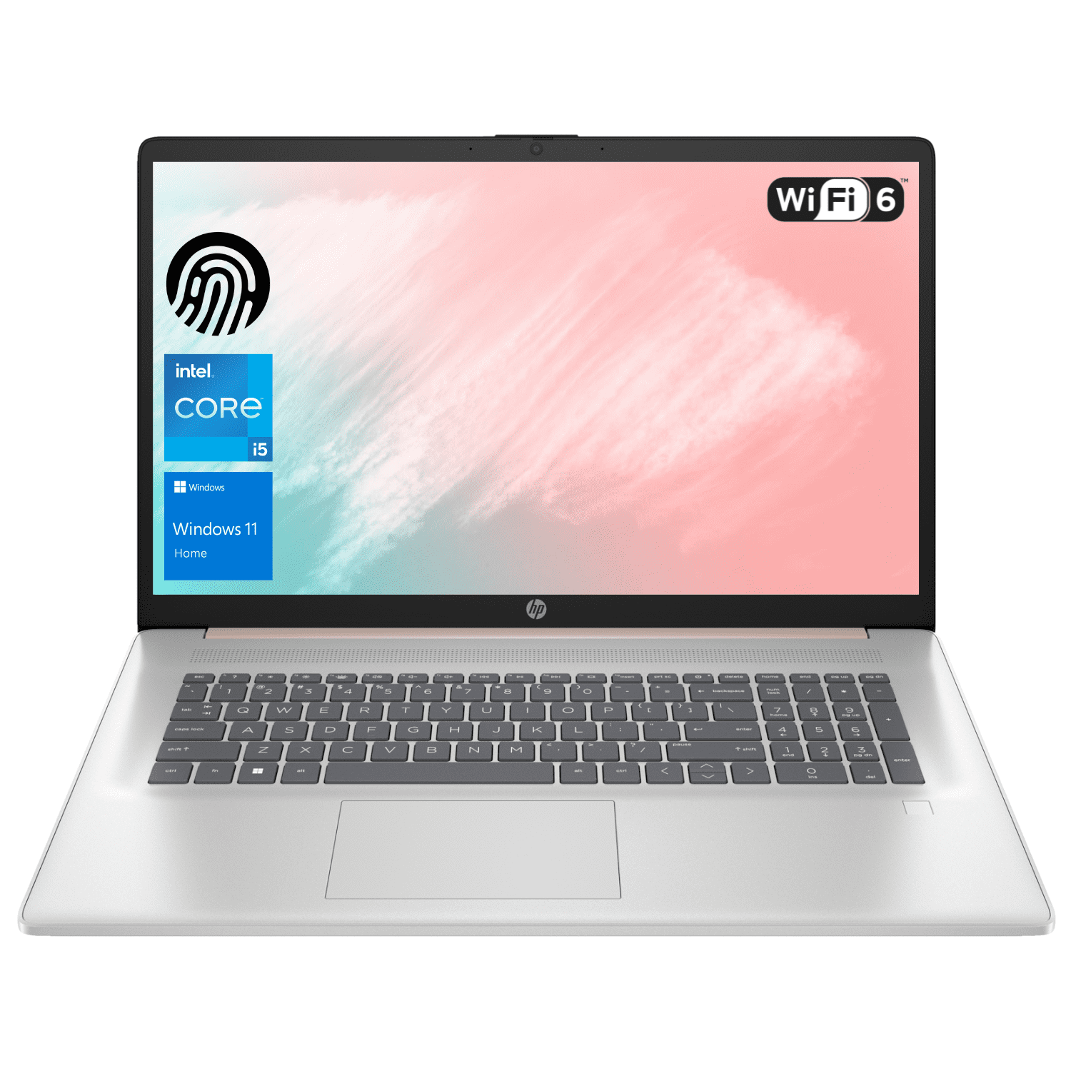 HP 2024 i5 17.3" FHD Laptop, Intel Core i5-1334U, 32GB RAM, 1TB PCIe SSD, Fingerprint Reader, Backlit KB, Webcam, Wi-Fi 6, W11H, Rose