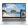 thumbnail image 1 of HP 2025 15.6" Touchscreen Laptop, Intel 6-Core i3-1315U, 8GB RAM, 512GB SSD, Win11 Pro, Anti-Glare, with VLT 64GB SD Card, Natural Silver, 1 of 5
