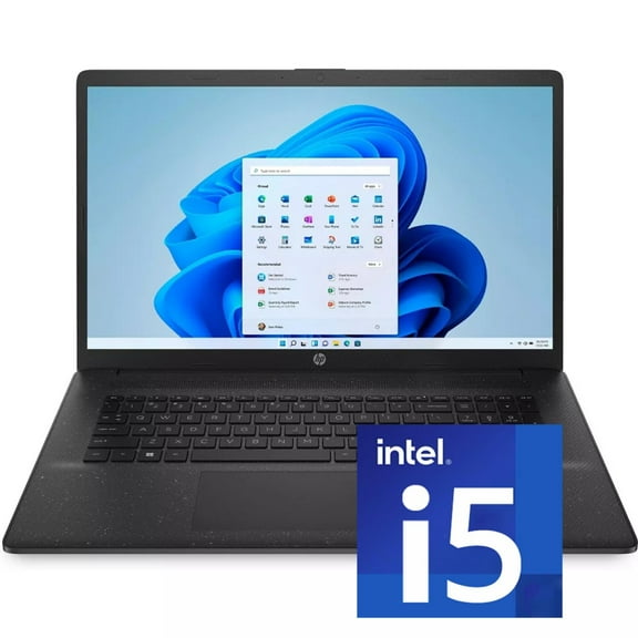 HP 2025 17.3" HD+ Laptop, with Free Lifetime Microsoft Office 2024, Intel Core i5-1334U, 64GB RAM, 1TB SSD, Intel Iris Xe Graphics, Windows 11 Pro, Jet Black