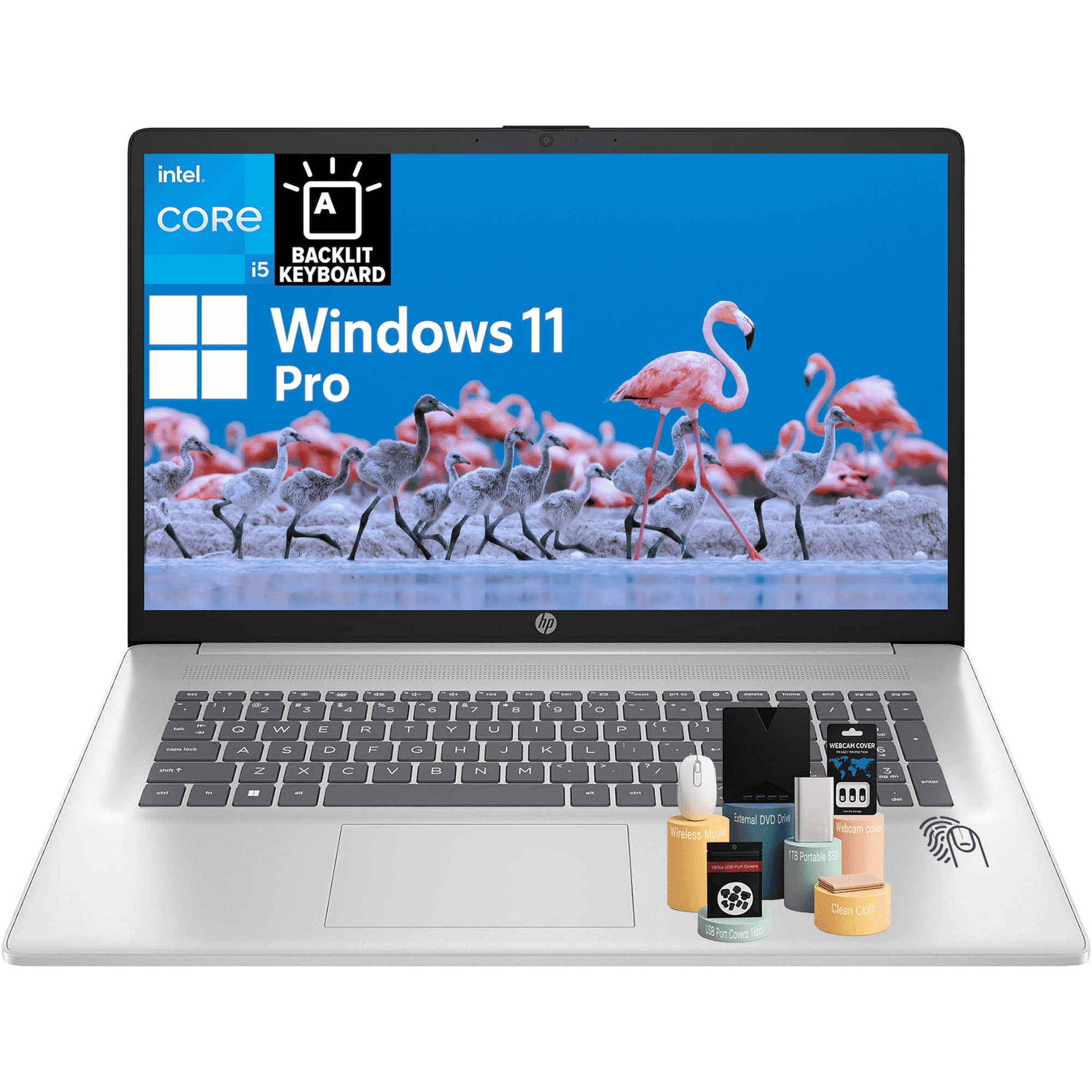 Walmart Deals of Walmart Black Friday Deals 2025 HP 2025 17t Business Laptop, 17.3" HD+ Display, Intel 10-Core i5-1334U (Up to 4.6 Ghz), 64GB RAM, 1TB SSD, Fingerprint Reader, Backlit KYB, WiFi 6, BT 5.3, Win11Pro,Silver