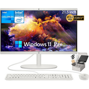 HP 2025 All-in-One Desktop Computer, 21.5" FHD Display, Intel Celeron J4025 Processor, 16 GB RAM, 512 GB SSD, Wi-Fi 6, HDMI, Wired Keyboard & Mouse, Windows 11 Pro, w/Accessories