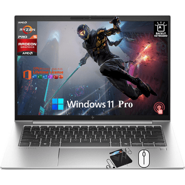 HP 2025 EliteBook 845 G11 Touchscreen Business Laptop, AMD Ryzen 5 PRO 8640HS, 14" WUXGA, 32GB DDR5 1TB SSD, Backlit KYB, Wi-Fi 6E, FP Reader, Win 11 Pro, Ms Office