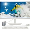 thumbnail image 1 of HP 2025 Latest 22 inch All-in-One Desktop Computer * 4GB RAM * 128GB PCIe SSD * FHD Display * Intel CPU * Microsoft Office Trial * USB-C * White KB & Mouse * WOWPC Recovery USB * Windows 11, 1 of 5