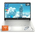 thumbnail image 1 of HP 2025 Latest Laptop for Student Business, Intel N150 CPU(Beats N4120), 14 Inch LED, 16GB RAM, 384GB Storage(128GB UFS+256GB MSD), Wi-Fi 6, Copilot AI, Office Pro Lifetime, Windows 11 Pro, Silver, 1 of 5