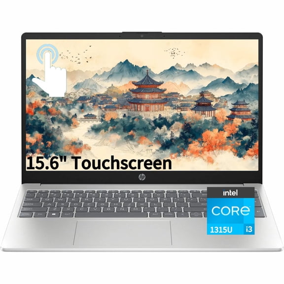 HP 2025 New 15.6" Business Laptop, Intel i3-1315U Processor 4.5 GHz, Copilot, HD Touchscreen Display, 32GB RAM, 1TB PCIe SSD, Long Battery Life, Windows 11 Home
