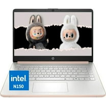 2025 HP New Student Business Laptop, Intel N150 CPU(Beats N4120) ,14 Inch LED ,8GB RAM 128GB UFS,Wi-Fi 6, Pale Rose Gold