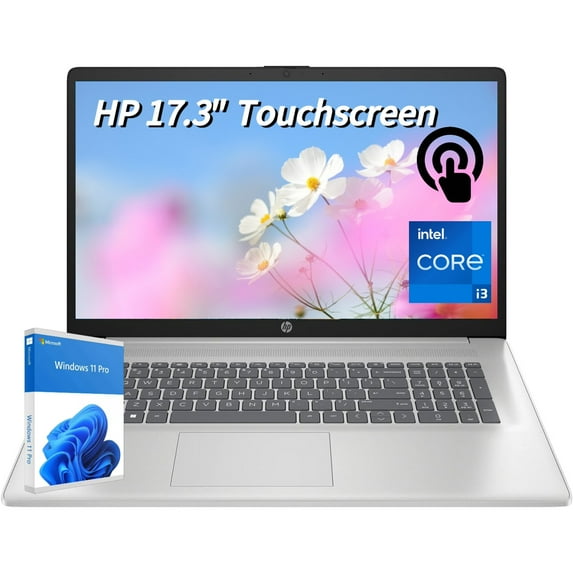 HP 2025 Newest 17.3" HD+ Touchscreen Laptop, Intel Core i3-1215U, 16GB RAM 512GB SSD, Windows 11 Pro 