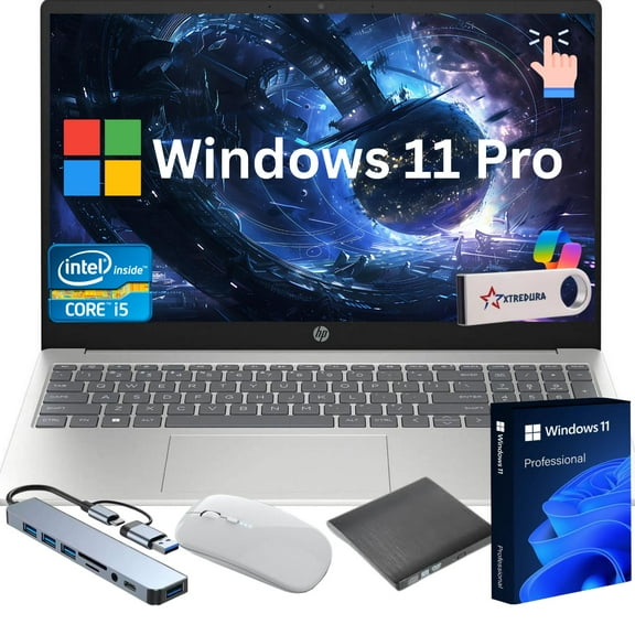 HP 2026 Newest 15 15.6" FHD Touchscreen Laptop Computer For Student and Business, 13th Gen Intel Core I5-1334U, Copilot AI Laptop, 32GB RAM, 256 GB PCIe SSD, Intel Iris Xe, Windows 11 Pro, Gift Set