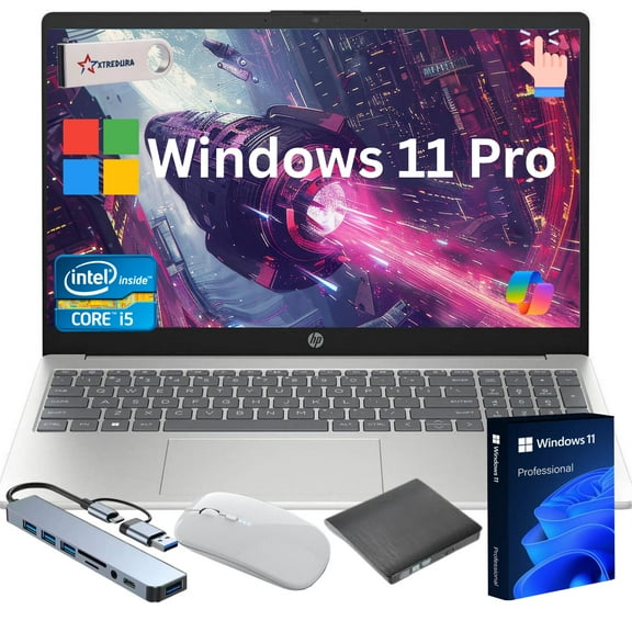 HP 2026 Newest 15.6" FHD Touchscreen Laptop, Intel 13th Gen Core I5-1334U, Copilot AI, 32GB RAM, 512GB SSD, Intel Iris Xe Graphics, Windows 11 Pro, Student & Business Notebook, Gift Set