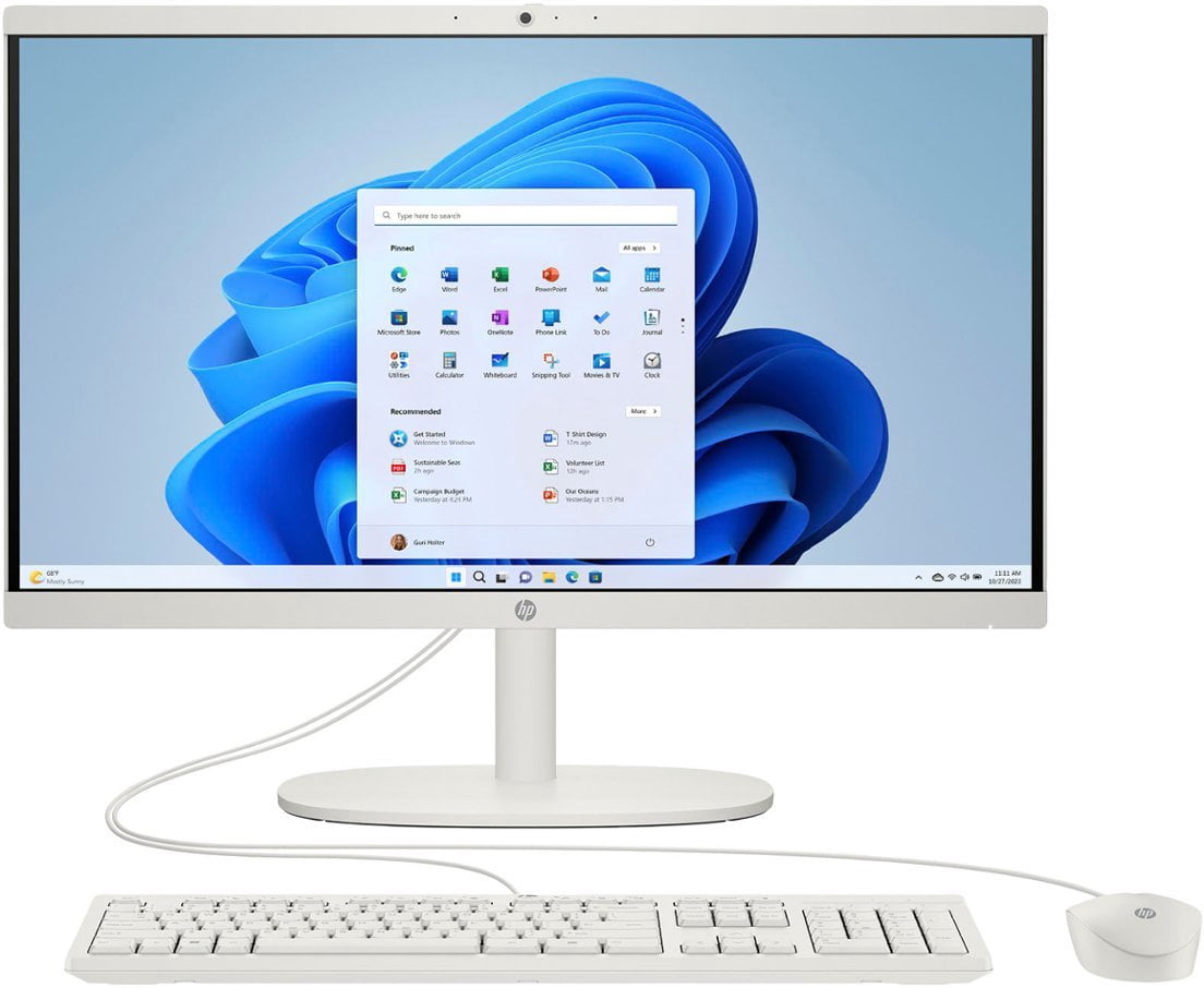 HP 21.5" Full HD All-in-One Intel Celeron J4025, 4 GB Memory, 128 GB SSD, Windows 11 Home