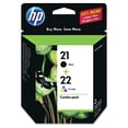 thumbnail image 1 of HP 21 Black/22 Tri-color 2-pack Original Ink Cartridges, 1 of 2