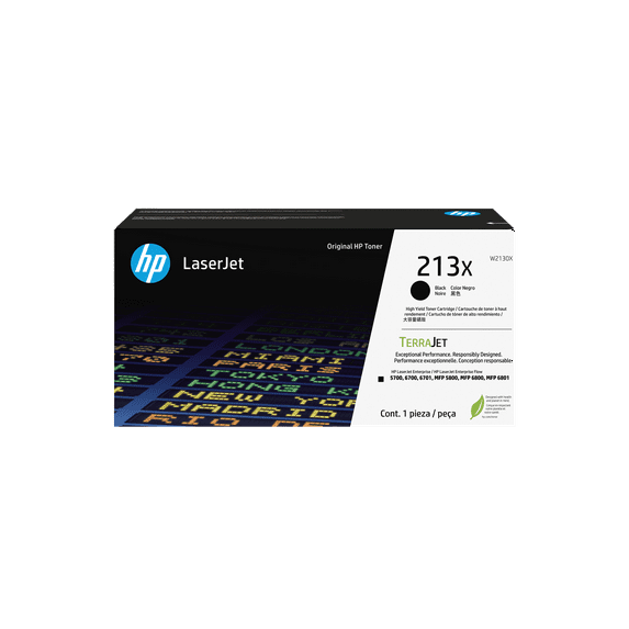 HP 213X High Yield Black Original LaserJet Toner Cartridge, ~9,000 pages, W2130X