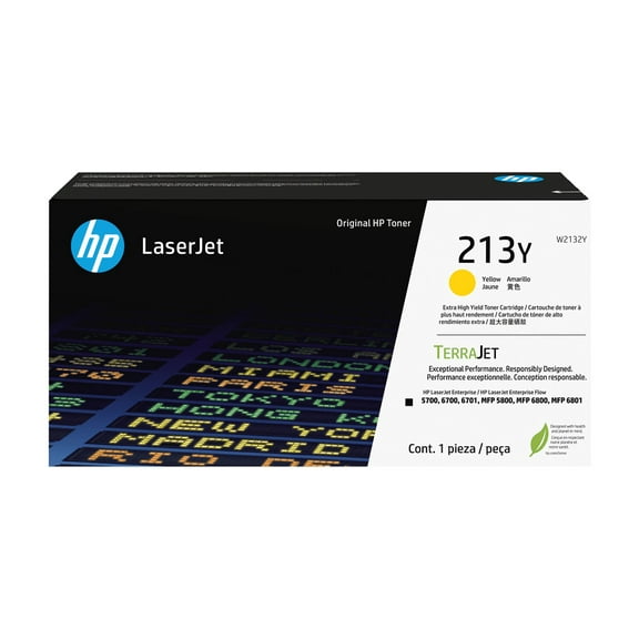 HP 213Y Extra High Yield Yellow Original LaserJet Toner Cartridge, ~12,000